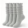 Women's Ruffled Lace Bubble Calf Socks - Girlish Long Slouch Style