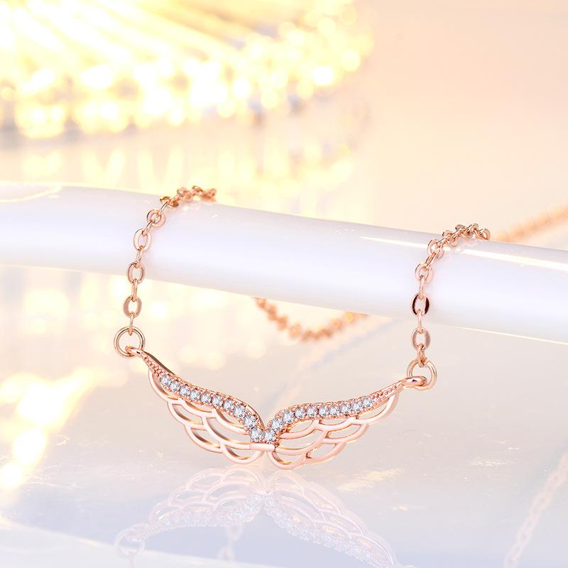925 Sterling Silver Moon Necklace Pendant Zircon For Women Fashion Exquisite Student Girlfriend Jewelry Accessories Heart GiftGood Product