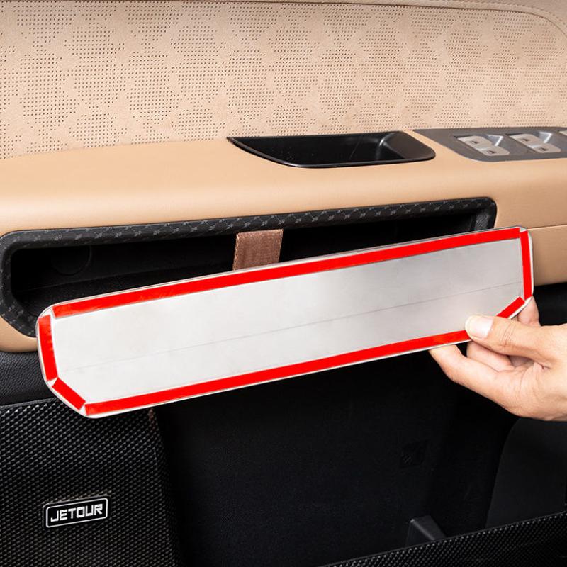 Car Stainless Steel Door Handle Panel Decorative Cover For Chery Jetour Traveller T2 2023 2024 Modification Accessories
