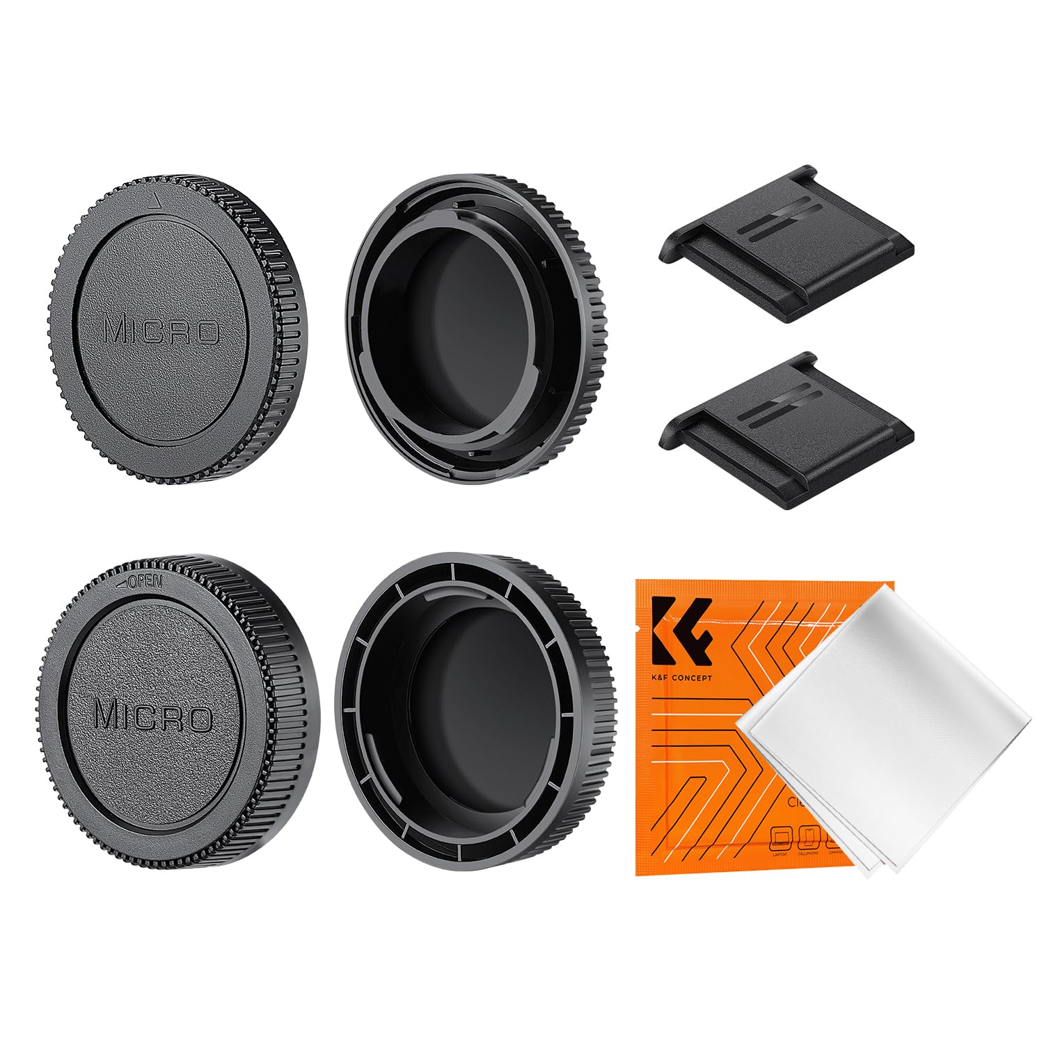 

Concept Body Cap and Rear Lens Cap Set for Olympus Micro Compatible with Olympus Lens Body Mount Protective Camera Camera Accessory K&F 4/3, M4/3,