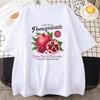 Pomegranate Retro Graphic T Shirt Men/Women Tops Tees Summer Cool Loose Round-neck Short Sleev