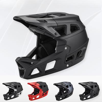 Novo capacete camuflado para mountain bike off-road com certificação CE para corrida e downhill, capacete completo para adultos