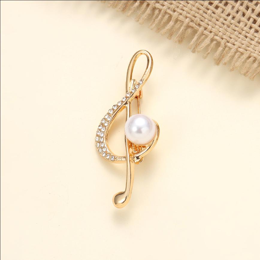 

Rhinestone Note Brooches for Women Unisex Music Notation Brooch Pins Banquet Party Backpack Gifts Clothing Accessories