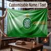 Custom Name Flannel Throw Blanket Celtic FC Pattern Warm Home Decoration