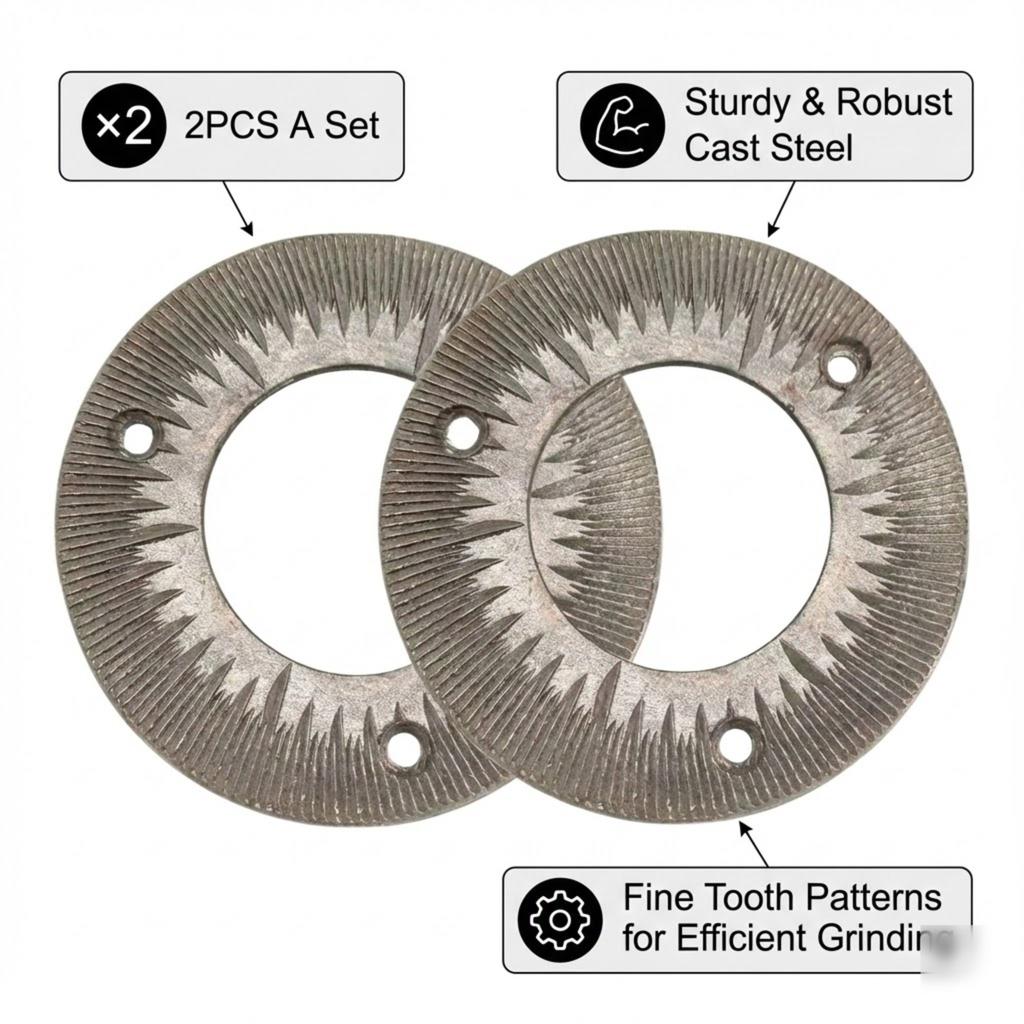 5.79 Inch Dry Grain Grinding Machine Plates Commercial 2 Grinding Disc