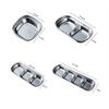 Stainless Steel Sauce Dish Multi Compartment Condiment Plate Gold Color Thickened Korean BBQ Dipping Plate Outdoor Picnic Dish Camping Tableware