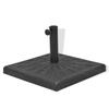 Base de parasol carrée en résine noire VIDAXL - 19 kg - adaptateurs inclus