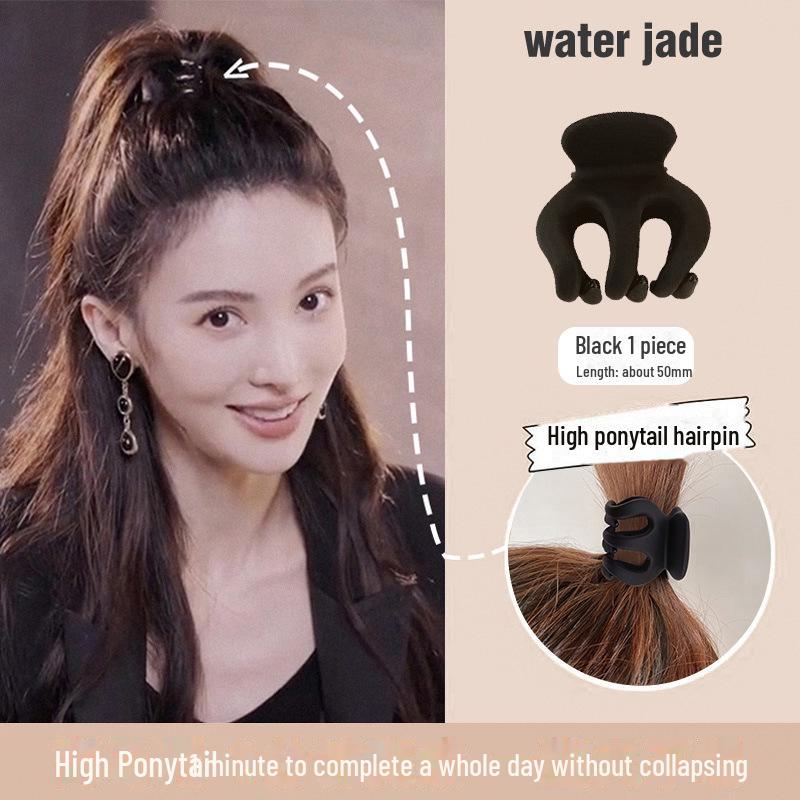Frosted Flower Anti-Collapse High Ponytail Claw Clip