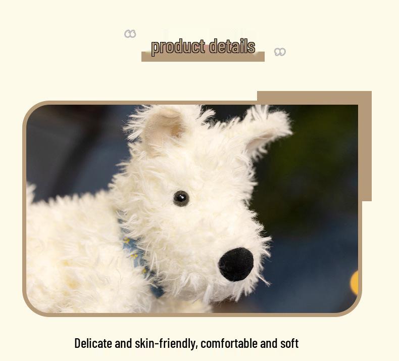 Cute West Highland Terrier Plush Toy - Soft Comfort Doll and Sleep Companion for Kids