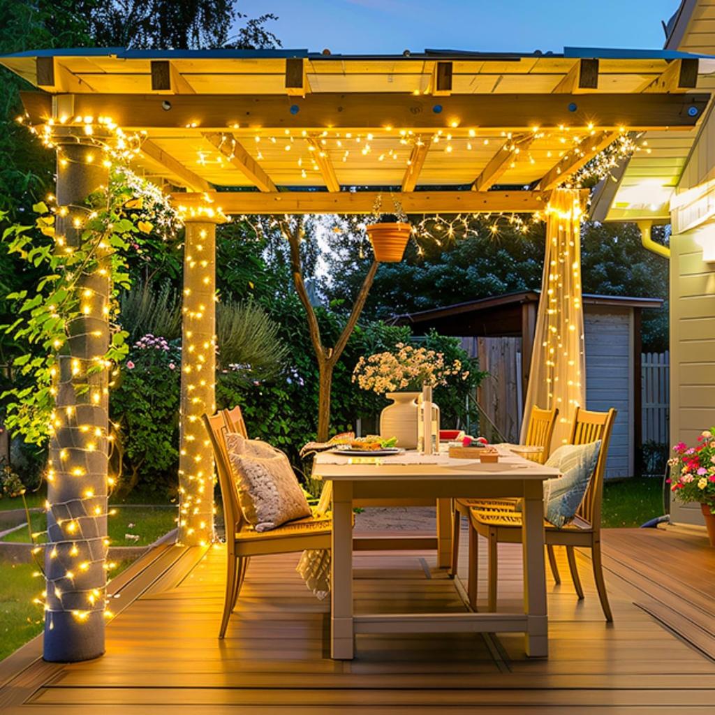 4 ks Teplé bílé vánoční světýlka  1,5 m / 3 m / 6 m / 5 m / 9 m  Vodotěsné bateriové LED řetězové světla Vánoční dekorace pro domácnost
