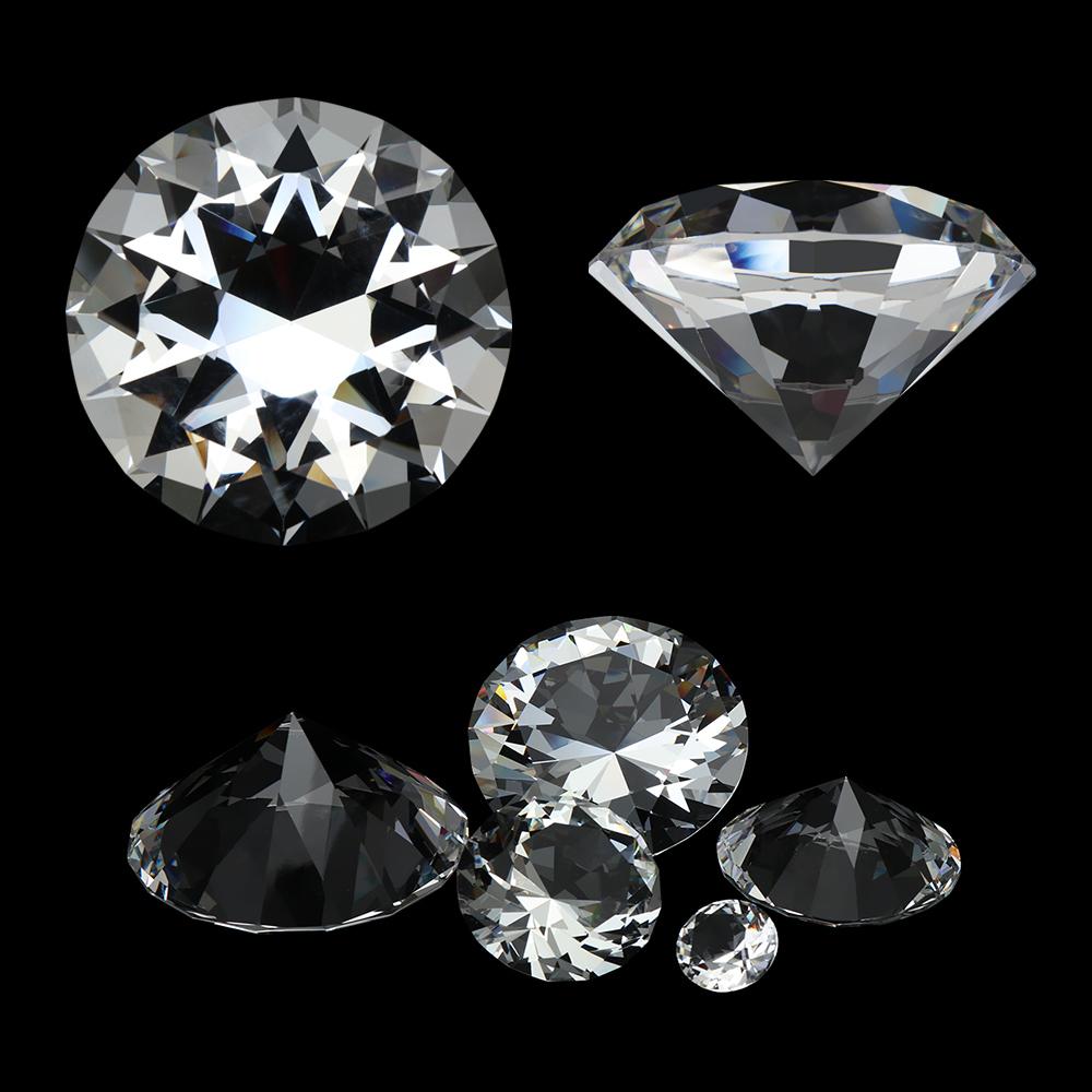 20-70mm Großer Klarer Kristall Diamant Großes Glas Haus Briefbeschwerer Ornamente Dekoration Weihnachten Hochzeit Party Romantisches Handwerk Geschenk