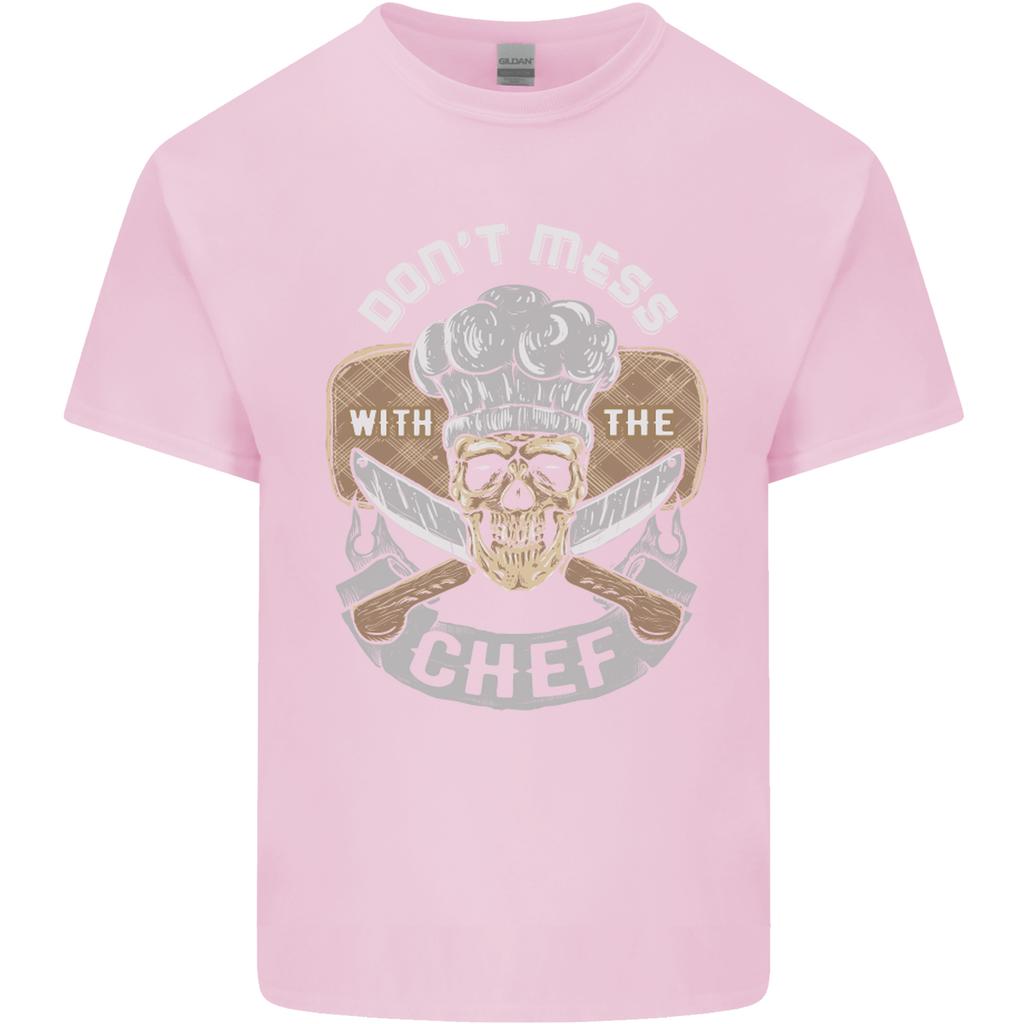 Dont Mess With the Chef Cooking Skull Unisexs Light Cotton TShirt