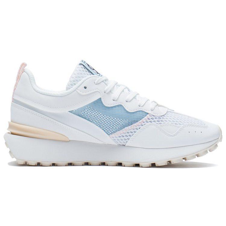 Li Ning Fangyuan Classic Low top Sports Casual Shoes Women's White Blue AGCS018-3