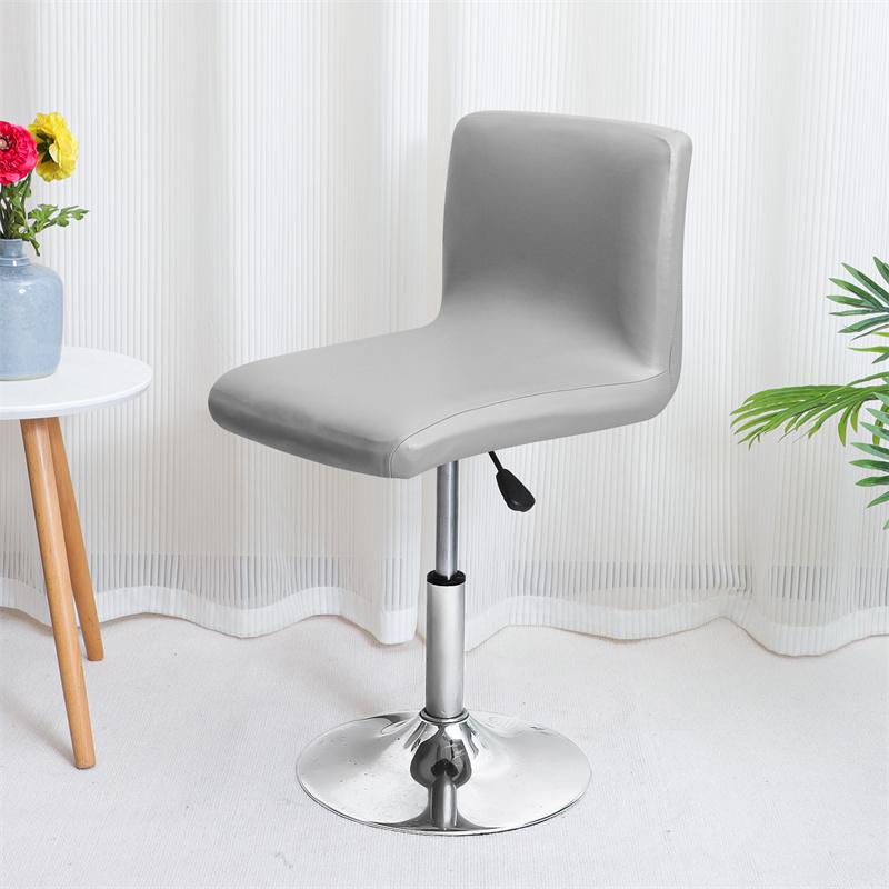 1PC Waterproof Stretch Bar Chair Cover Pu Leather Short Back Chairs Covers Removable Lift Chair Slipcover for Hotel Banquet Club
