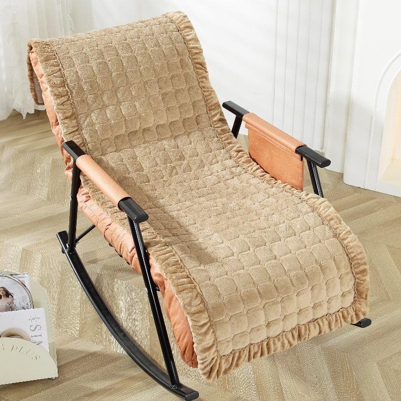 

Современное минималистичное офисное кресло-лаунж, плюшевая подушка, спинка, интегрированная толстая противоскользящая складная кровать, кресло-качалка, подушка 45x135cm 1pcs верблюд