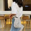 Yogodlns Cotton Rope Bucket Shoulder Bag For Women Handamade Woven Summer Beach Drawstring Crossbody Bag