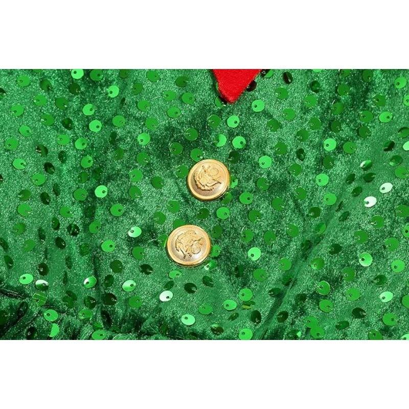 Kids Girls Santa Claus Xmas Elf Red Dress Socks Hat Sets Children Christmas New Year Cosplay Costumes Kindergarten Performance Role Play Outfit