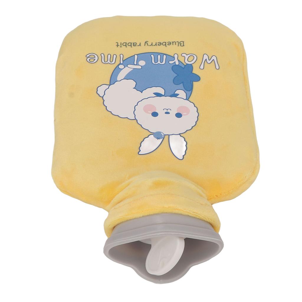 Hot Water Bottle Soft Cover Hot Cold Compress Portable Thicken Pain Reduction Leakproof Rubber Hot