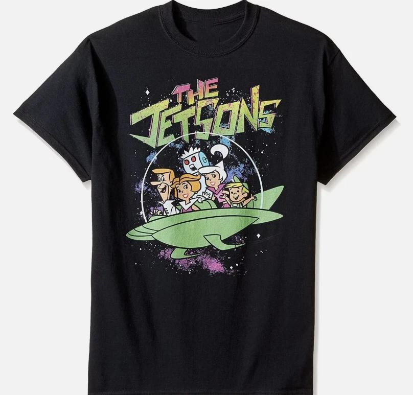 THE JETSONS Shirt So Funny Cartoon Black Cotton All Size Unisex S-5XL S