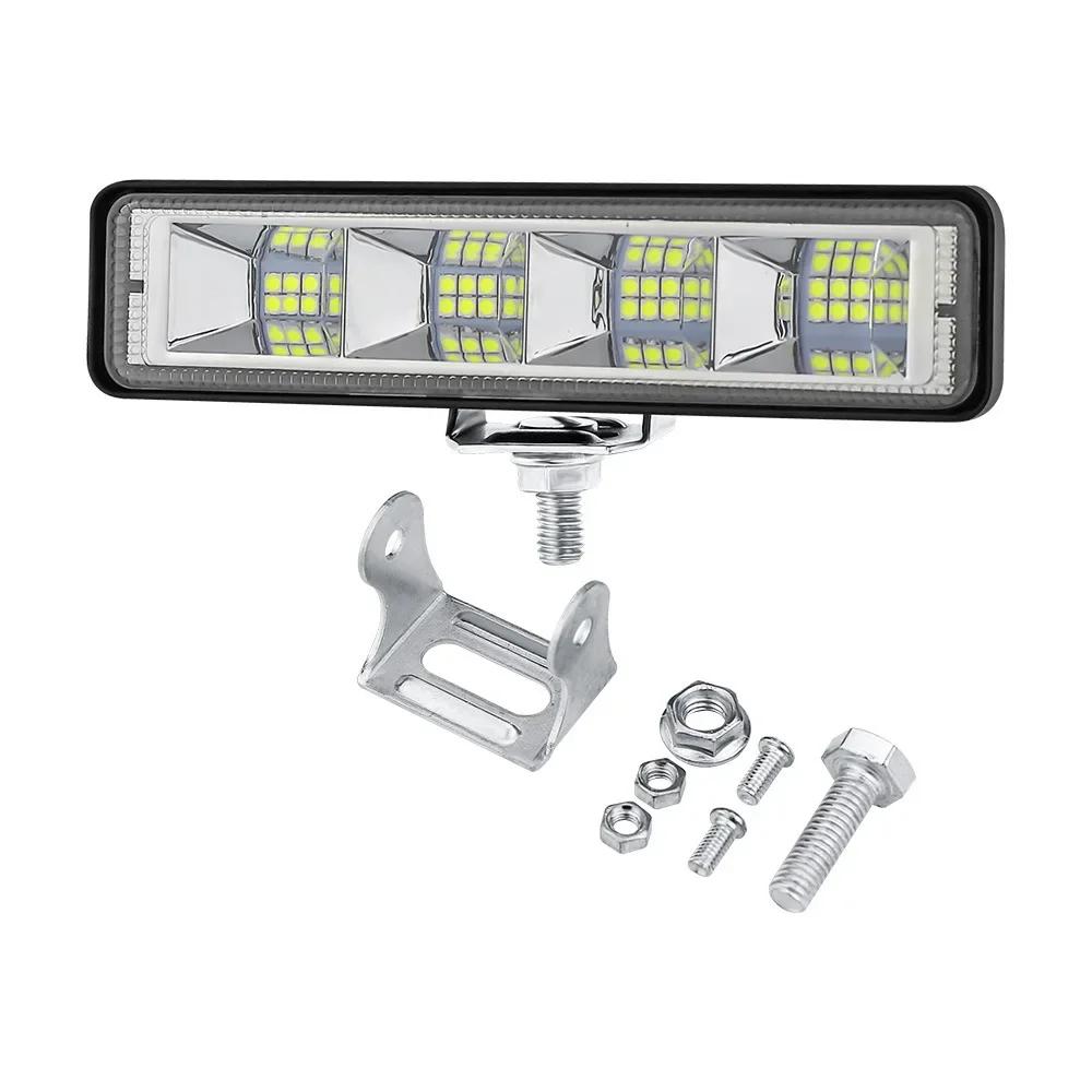 72W Automotive Work Lights LED Strip 4x4 24 LED Engineering Auxiliary Lights for Motorcycle Dirt Bike Auto Accessories