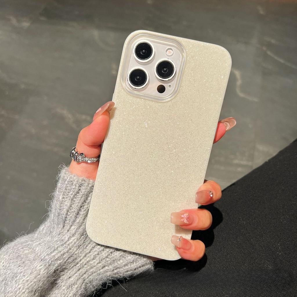Glitter Solid Color Phone Case for iPhone 15 14 13 Pro Max Sparkly Shockproof Cover