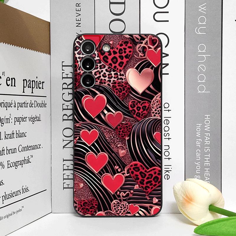 Leopard Print Heart-shaped Love Couple Pattern Phone Case for Motorola Moto Edge 50 Fusion 40 30Neo G24 E14 G75 G85 G54 5G Cover