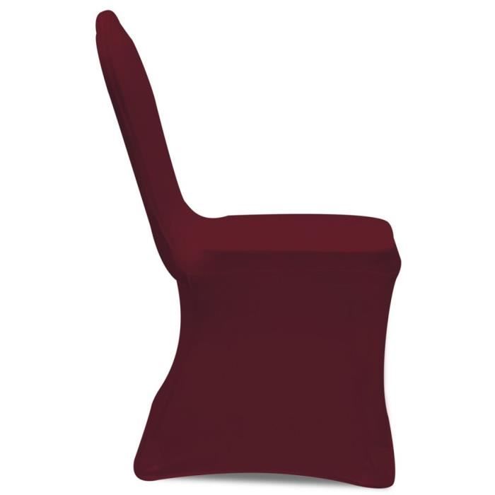 Housse de chaise - vidaXL - Bordeaux - 100 pcs - Synthétique - Lavable