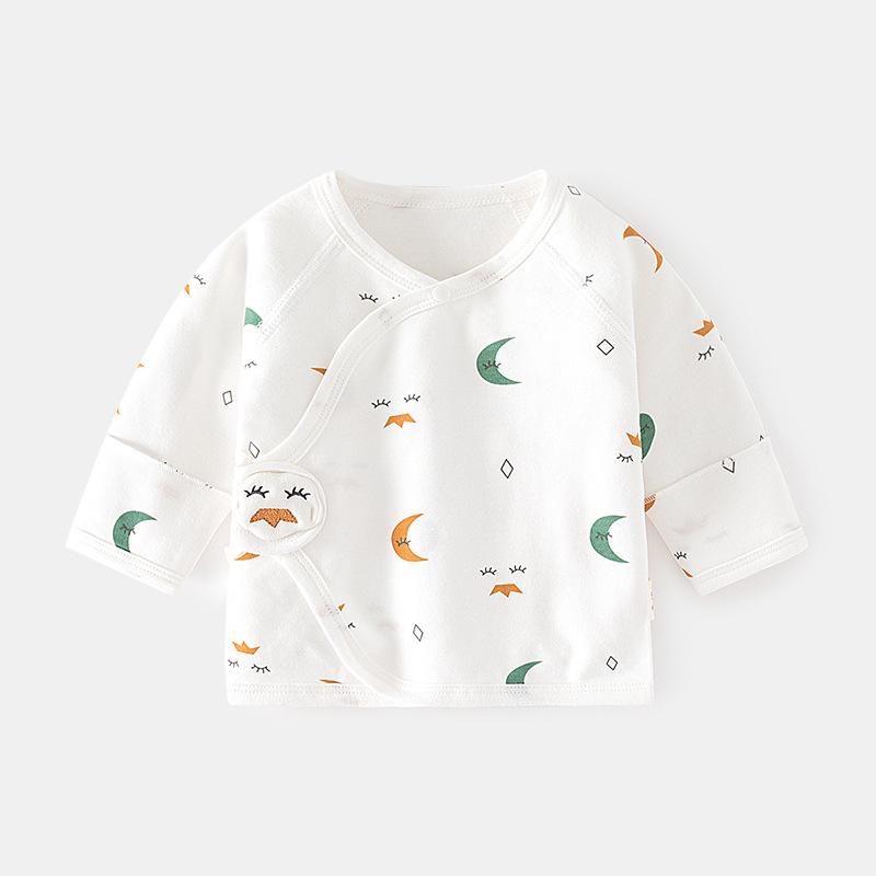 Neugeborenen Knochenlose Baumwolle Klettverschluss Pyjamas - Frühling/Herbst Halbrücken-Outfit