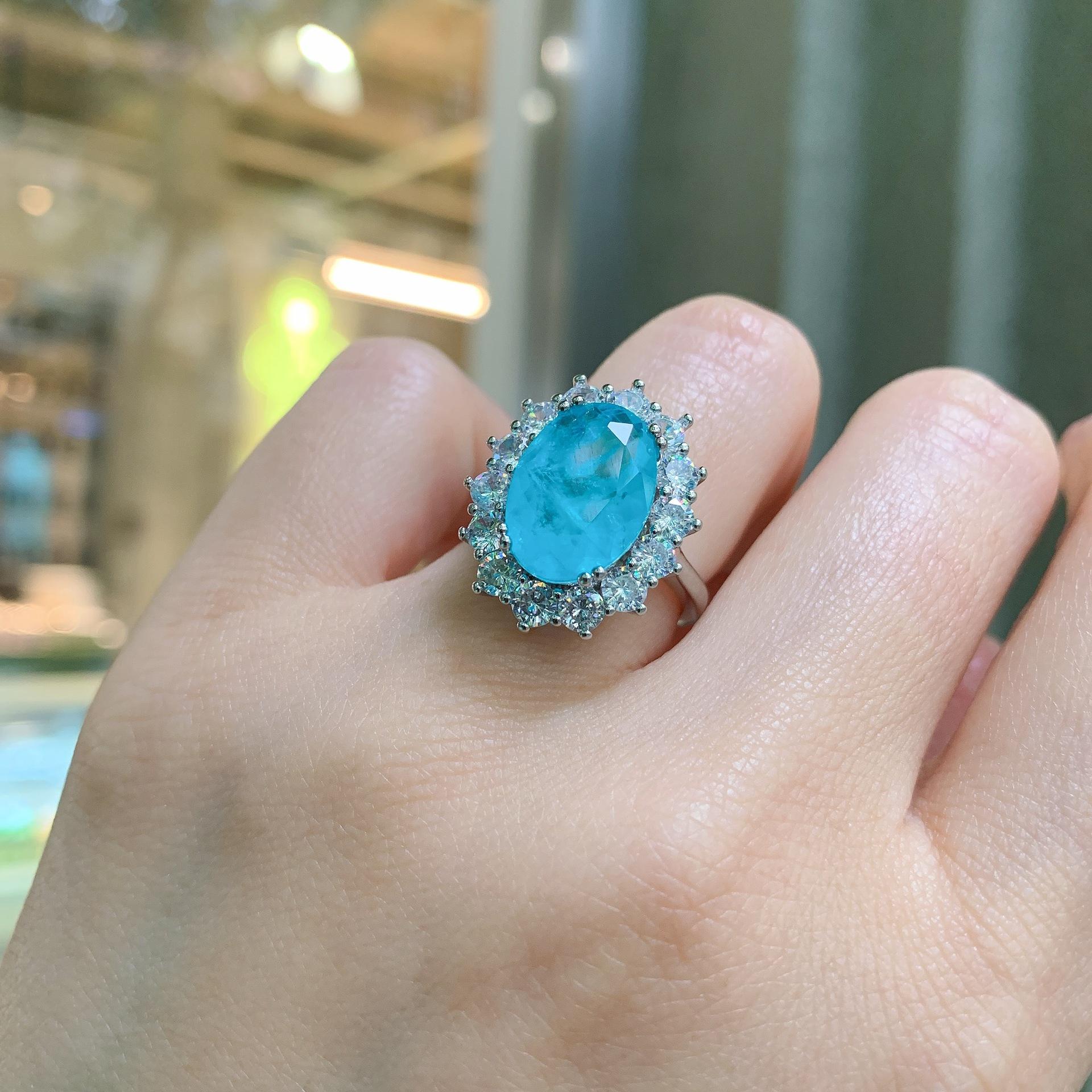 

Бижутерия Имитация Параиба Синий Набор украшений Подвеска с главным камнем 10 * 14 10 * 14 Серьги 8 * 12