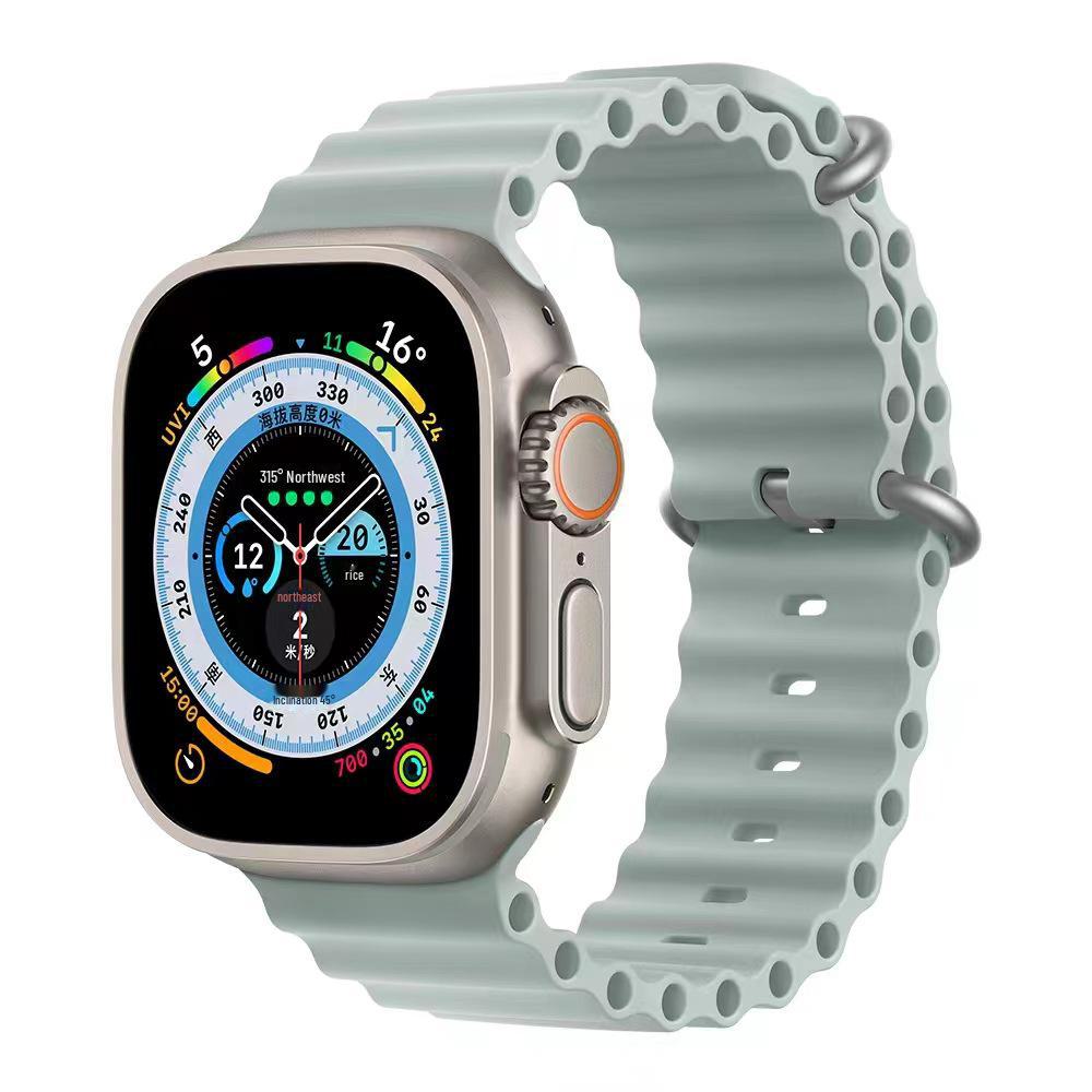 Ремешок из двухцветного силикона Apple Marine для часов 8/7/SE/Ultra Sports