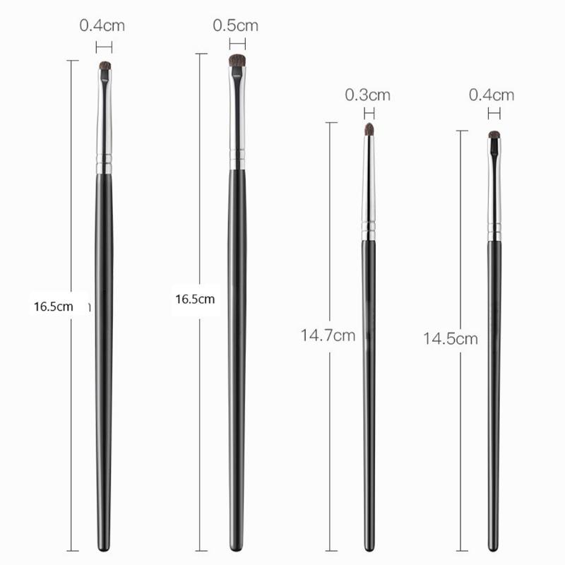 Professional Fine Eyeshadow Brushes Soft Horse Hair Eyelid Highlighter Lying Silkworm Smudge Makeup Brushes Eyes Make Up Tools