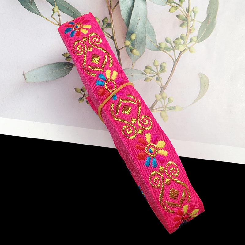 2cm Ethnic Style Colorful Jacquard Lace Ribbon for Curtains and DIY Clothing Accessories