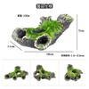 Charmoon Driftwood and Moss Greenery Hideaway Realistic Aquarium Ornament Shelter, (Type 1)