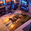 Galloping Horses Doormat, Non-Slip Floor Rug for Living Room Bedroom