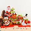 Wooden Christmas Decor Santa Claus Tabletop Sculpture Deer Snowman Ornament Bar