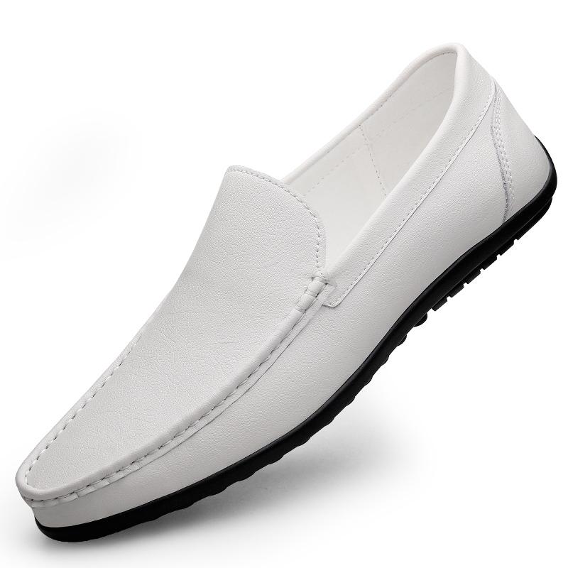 Summer Luxury Brand Men Casual Shoes Soft Genuine Leather Mens Loafers Moccasins Italian Designer Breathable Slip on Boat Shoes