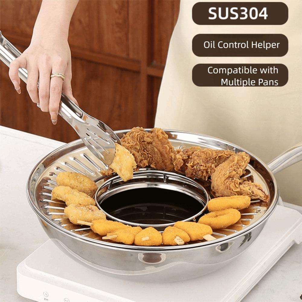 Round Strainer Fried Food Draining Rack Food Grades Food Cooling Pan  Cooking