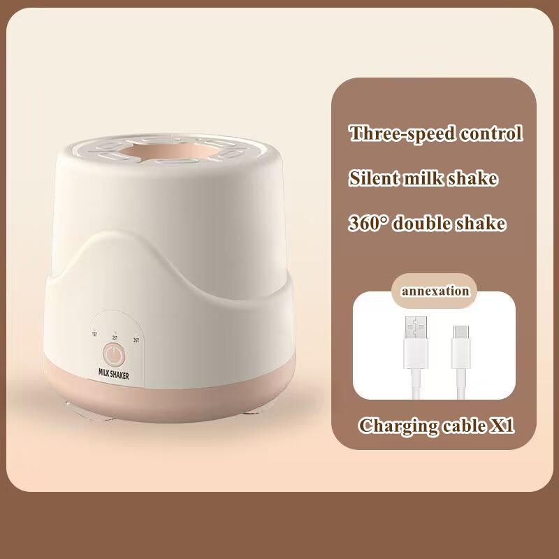 Automatic Baby Milk Bottle Shaker USB Rechargeable Electric Bottle Feeding Shake Machine Milk Powder Blender For Outdoor Travel розовый