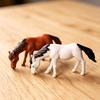 Micro Landscape Ornaments Realistic Horse Miniature Waterproof Small Horse Figurine for Moss Gardens Fish Tanks Desk Decor