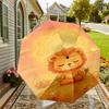Peaceful Lion Lotus Mandala Umbrella: Automatic Opening & Closing, Outdoor Protection, Lightweight & Durable Travel Accessory