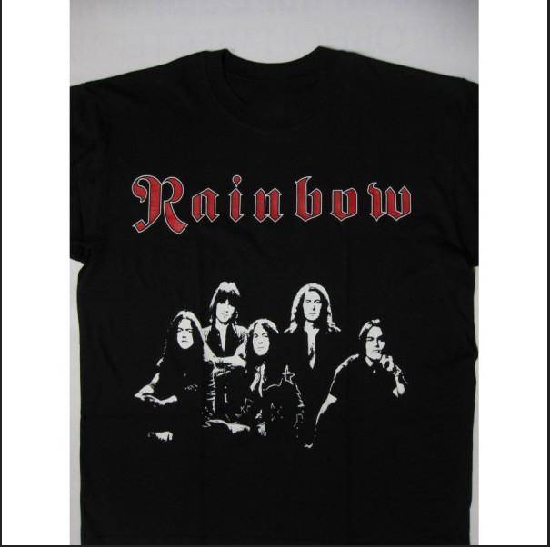 

Reprint Rainbow The Band Short Sleeve Black Men S234XL TShirt Unisex T-Shirt L