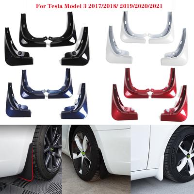 2017-23 New Car Mud Flasp For Tesla Model 3 Accessories Front Rear Wheels Mudguards Carbon Fiber ABS Model3 Splash Guards