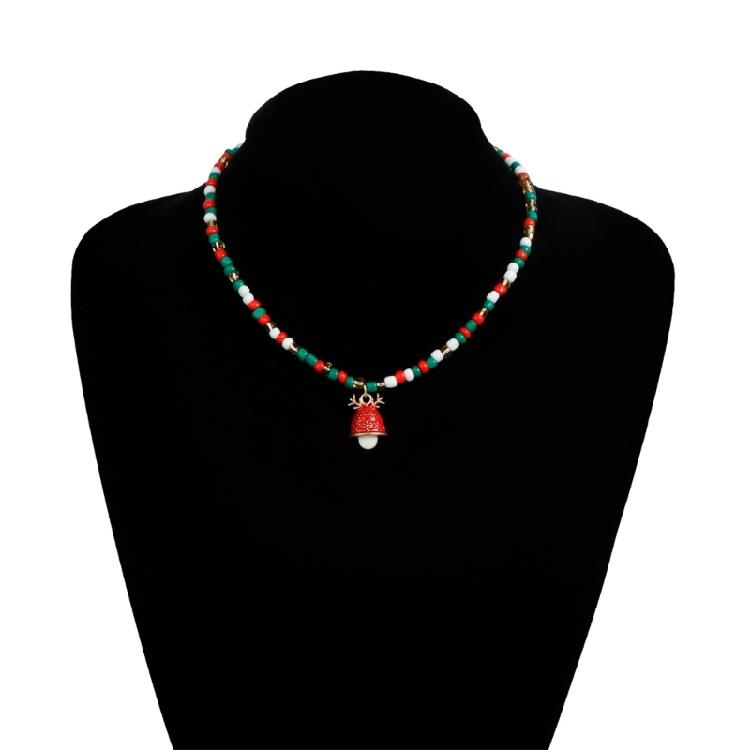 Dynamic Christmas Celebration Sequined Necklace Fanciful Cartoon Plan Jewelry Addition For Celebratory Instances