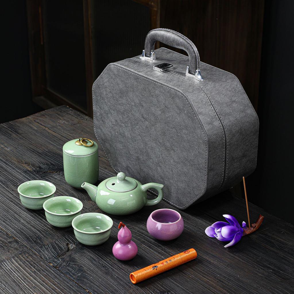 Travel tea set portable kung fu tea set Japanese outdoor express cup holiday business gift