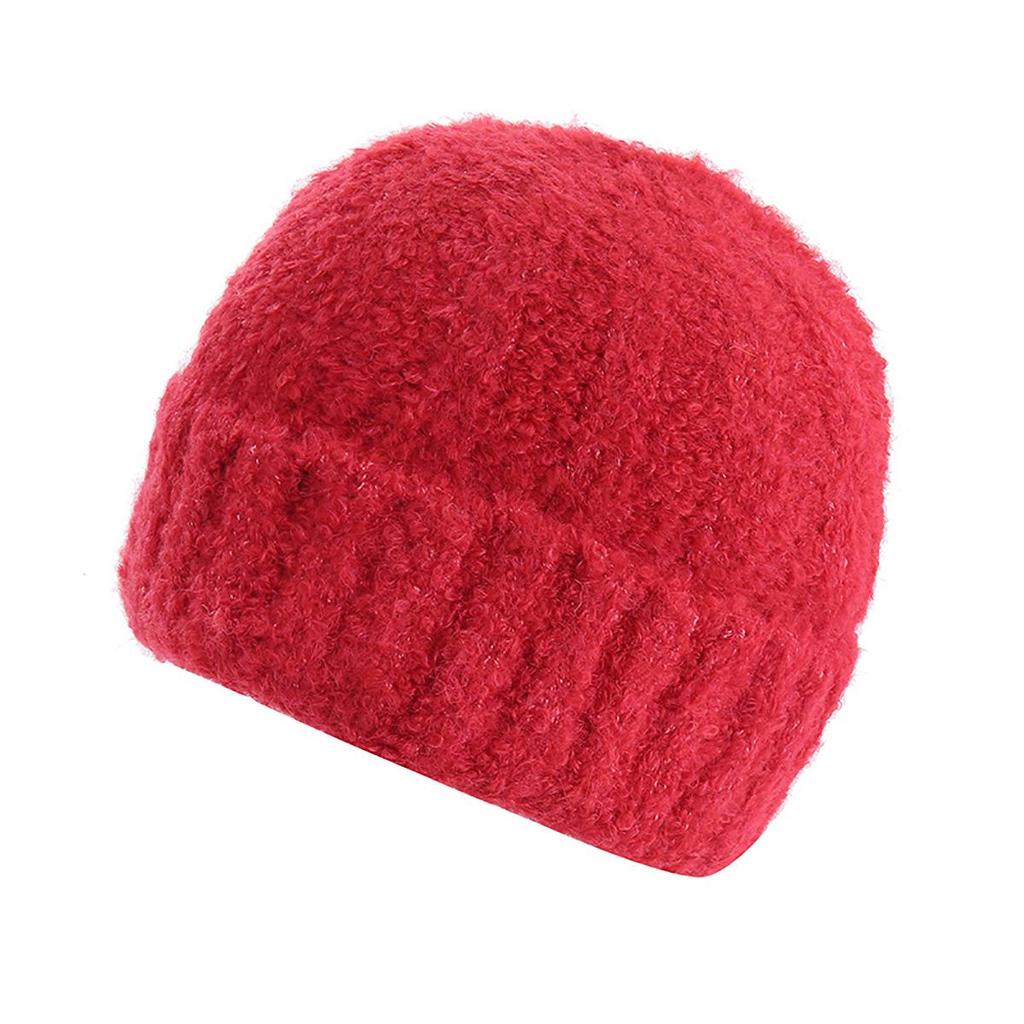 Korean Style Women's Winter Knit Wool Hat with Loose Ear Protection - Trendy and Warm for Large Head Circumference