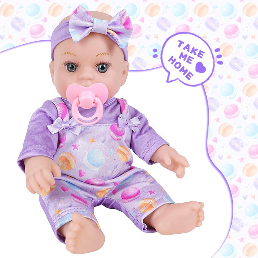 12" Reborn Rubber Baby Doll & Backpack Set - Soothing Toy for Children