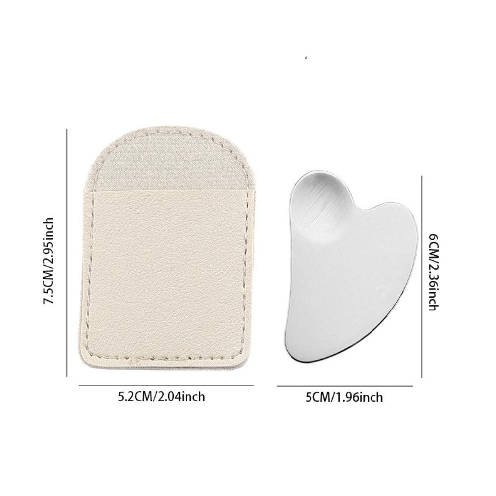 New Stainless Steel Gua Sha Scraper Heart Shape Universal Guasha Massage Tool Guasha Board for Facial Beauty Eye Massage