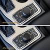 ramuel Gear Shifter Panel Button Knob Cover Trim for Jeep Grand Cherokee | Carbon Fiber,Black,Self-adhesive,Easy Install,Sporty Upgrade
