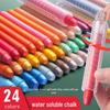 36-Color Dustless Water-Soluble Chalk Set: Odorless, Bright, with Pen Holder Clip for Kids and Teachers