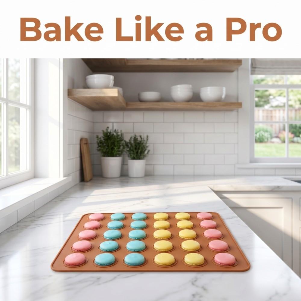 Lebensmittelechtes Silikon Macaron Backmatte Antihaft Runde Keksplatte Hausbacken Gebäck DIY Dessert